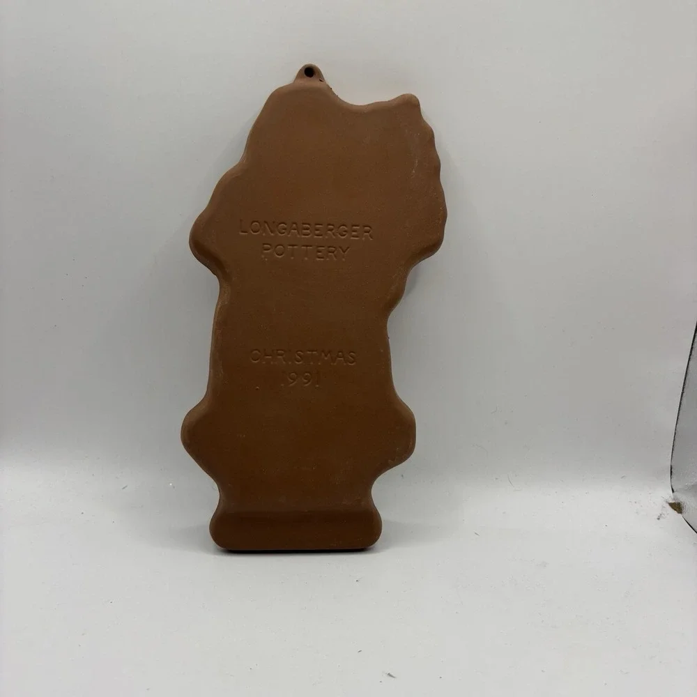 Longaberger Pottery 1991 Kris‎ Kringle Limited Edition Christmas Cookie Mold
